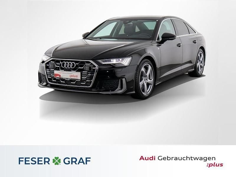 Mythosschwarz metallic Gebraucht 2024 Audi A6 S-Line Limousine | 46.650 € (Guter Preis) - Bild 1/4