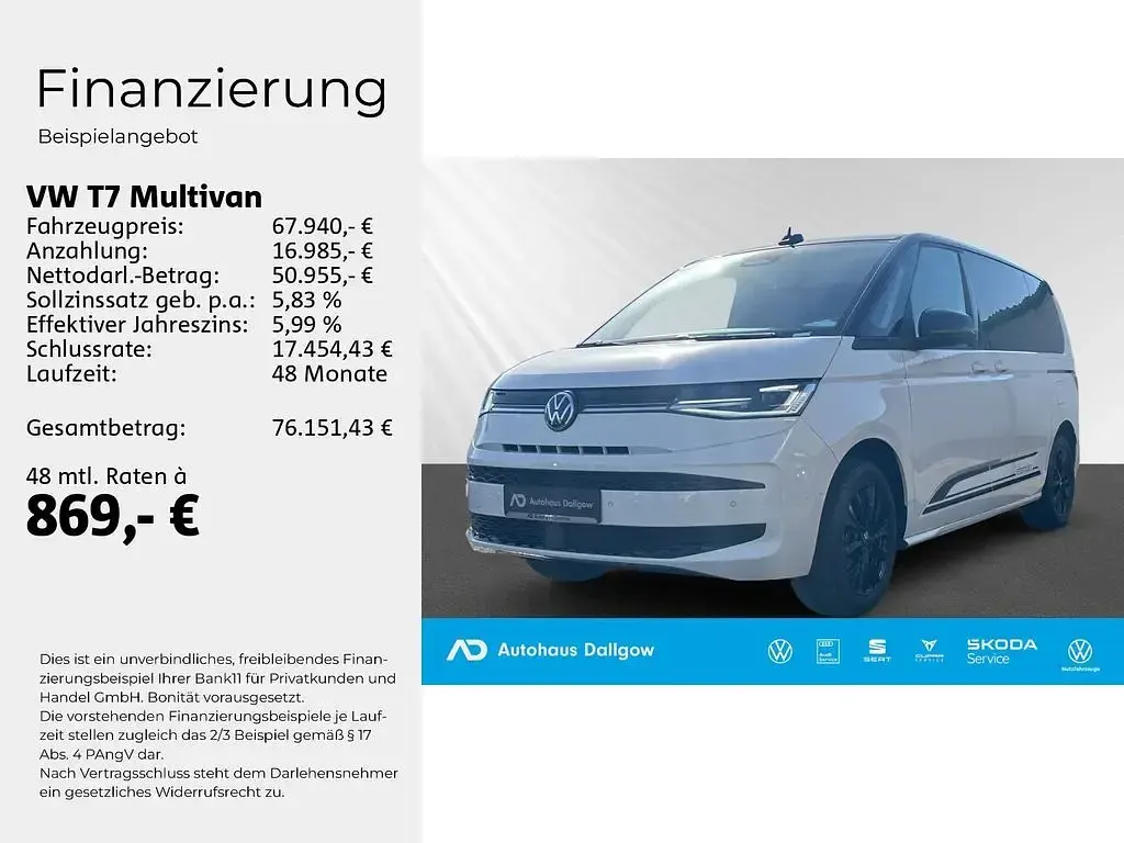 Usata VW Multivan Life 150 CV (110 kW) 2025 Bianco Monovolume