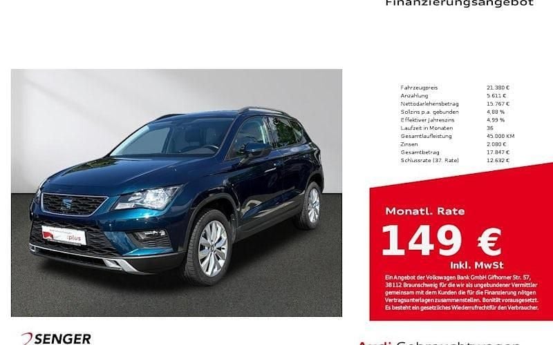 Blau Gebraucht 2020 Seat Ateca Style SUV | 21.380 € (Guter Preis) - Bild 1/4