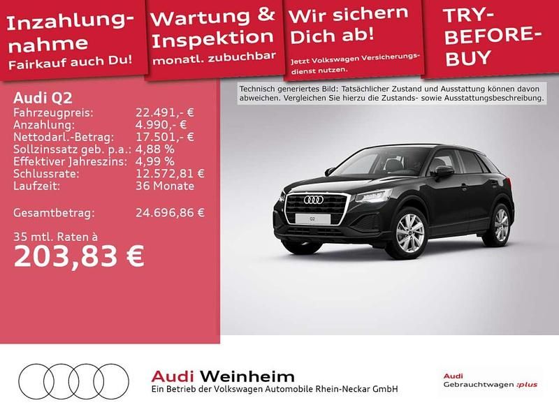 Mythosschwarz metallic Gebraucht 2022 Audi Q2 Comfort SUV | 22.491 € (Fairer Preis) - Bild 1/2