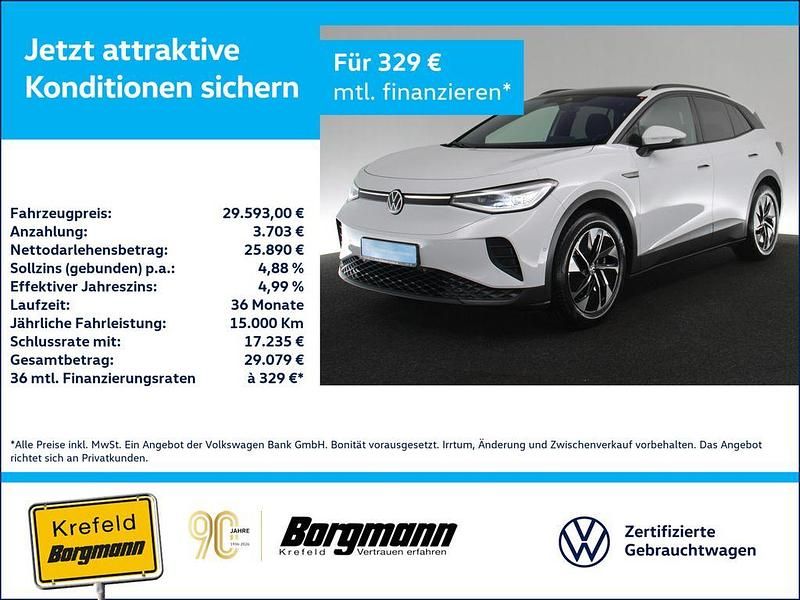 Weiss / gletscherweiss Gebraucht 2022 VW ID.4 Pro Performance SUV | 29.593 € (Fairer Preis) - Bild 1/3