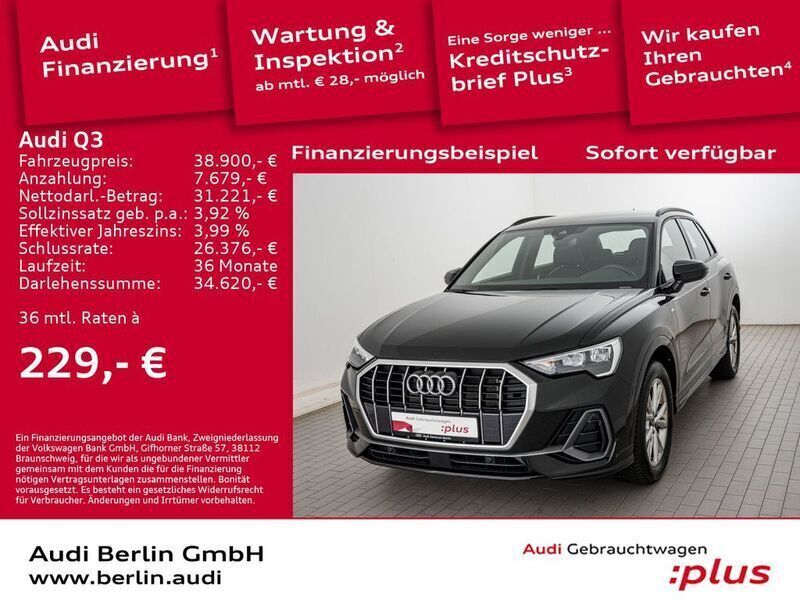 Mythosschwarz metallic Gebraucht 2024 Audi Q3 S-Line SUV | 38.900 € (Guter Preis) - Bild 1/3
