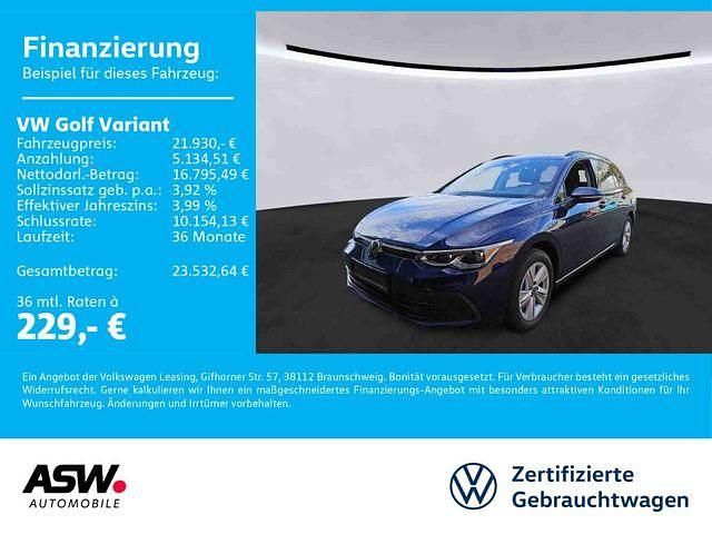 Atlantik blue metallic Gebraucht 2022 VW Golf VIII Life Kombi | 21.930 € (Fairer Preis) - Bild 1/4