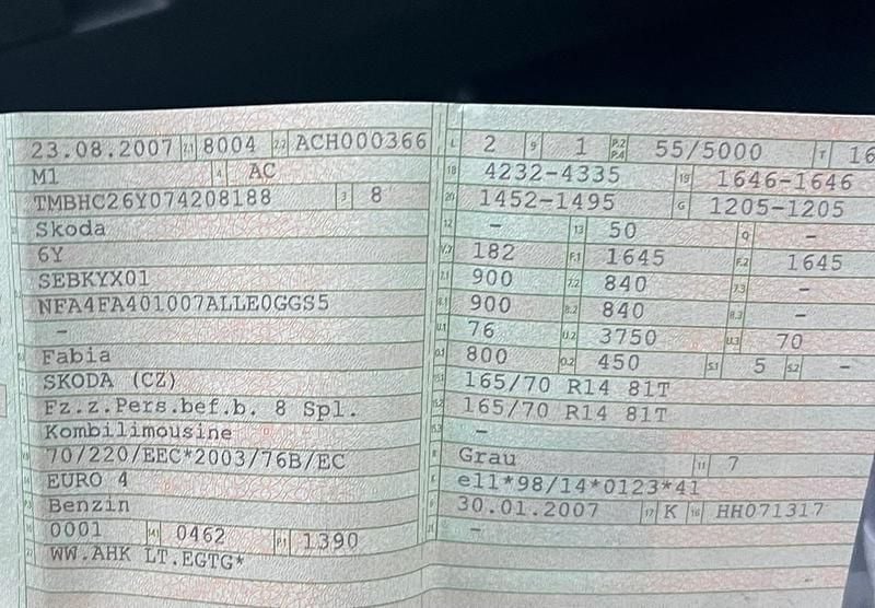 Grau Gebraucht 2007 Skoda Fabia Kombi | 1.750 € (Guter Preis) - Bild 1/4
