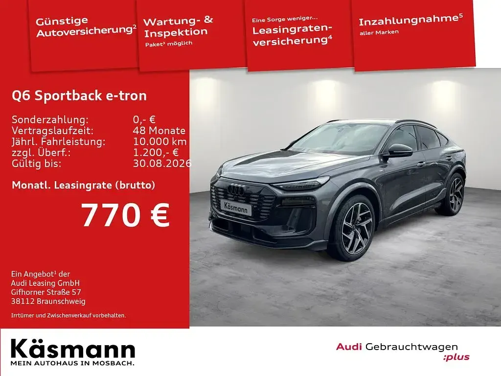 Gebraucht Audi Q6 Sportback e-tron S-Line 314 kW (428 PS) 2026 Grau SUV