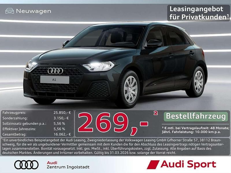 Schwarz Neu 2025 Audi A1 Sportback Kleinwagen | 25.850 € (Superpreis) - Bild 1/3