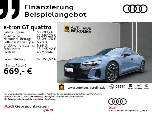 Gebraucht Audi e-tron GT quattro Ambiente 350 kW (476 PS) 2022 Kemoragrau metallic Limousine