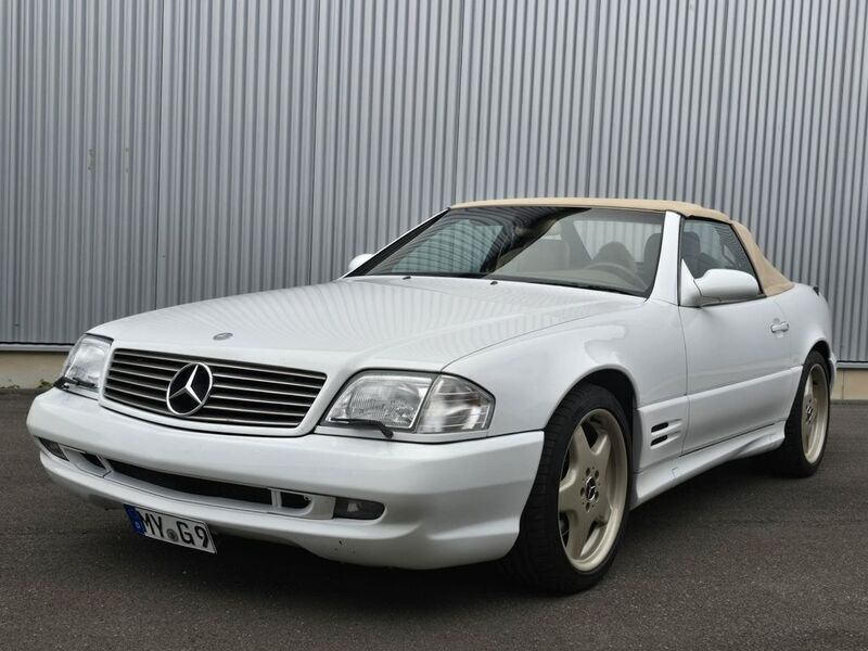 Gebraucht Mercedes SL500 AMG 306 PS (225 kW) 2001 Weiß Cabrio