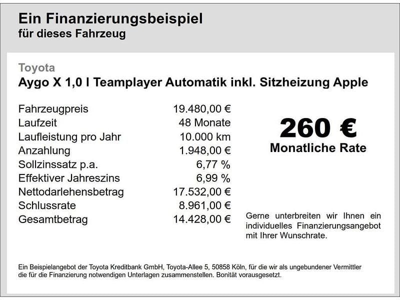 Neu Toyota Aygo X 72 PS (52 kW) 2025 1k3)/ black mica (209) (grau SUV