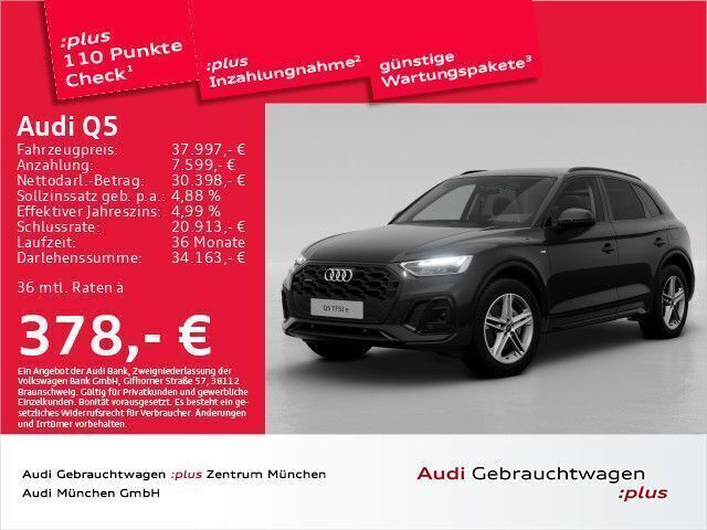 Mythosschwarz metallic Gebraucht 2022 Audi Q5 S-Line SUV | 37.997 € (Guter Preis) - Bild 1/2
