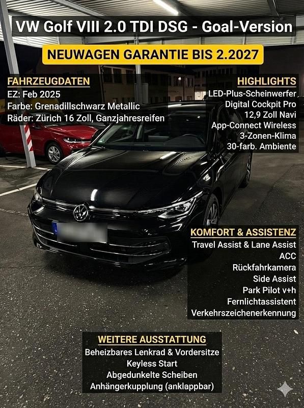 Schwarz Gebraucht 2025 VW Golf Goal Limousine | 33.000 € (Teuer) - Bild 1/4