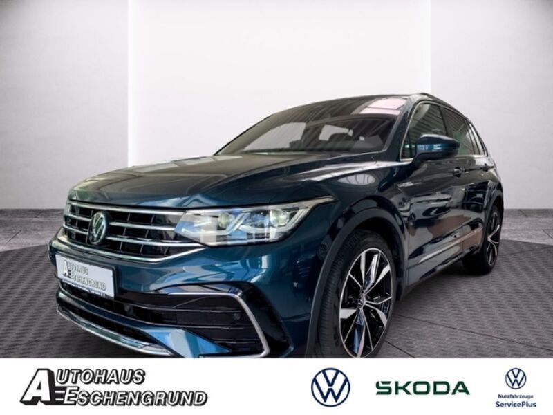 Nightshade blue metallic (metallic) Gebraucht 2021 VW Tiguan R-line SUV | 36.888 € (Fairer Preis) - Bild 1/4