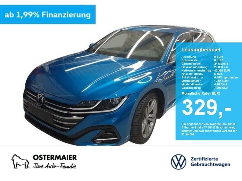Eisvogelblau metallic Gebraucht 2023 VW Arteon R-line Kombi | 42.395 € (Etwas zu teuer) - Bild 1/4
