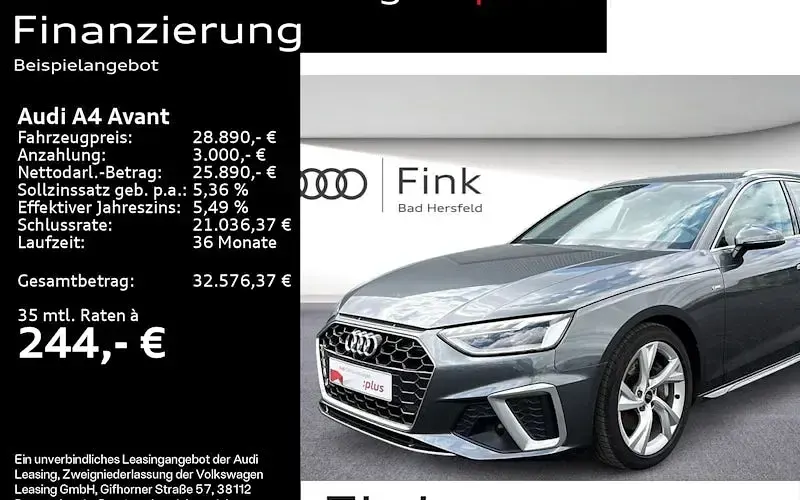 Gebraucht Audi A4 S-Line 204 PS (150 kW) 2023 Kombi