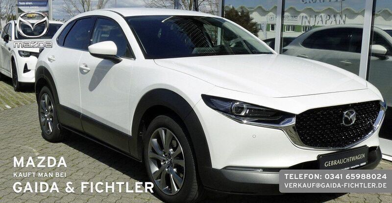 Snowflake white pearl Gebraucht 2021 Mazda CX-30 Selection SUV | 23.480 € - Bild 1/4