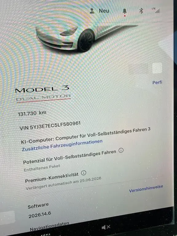 Käytetty Tesla Model 3 Performance 377 kW (513 HP) 2019 Valkoinen Sedan