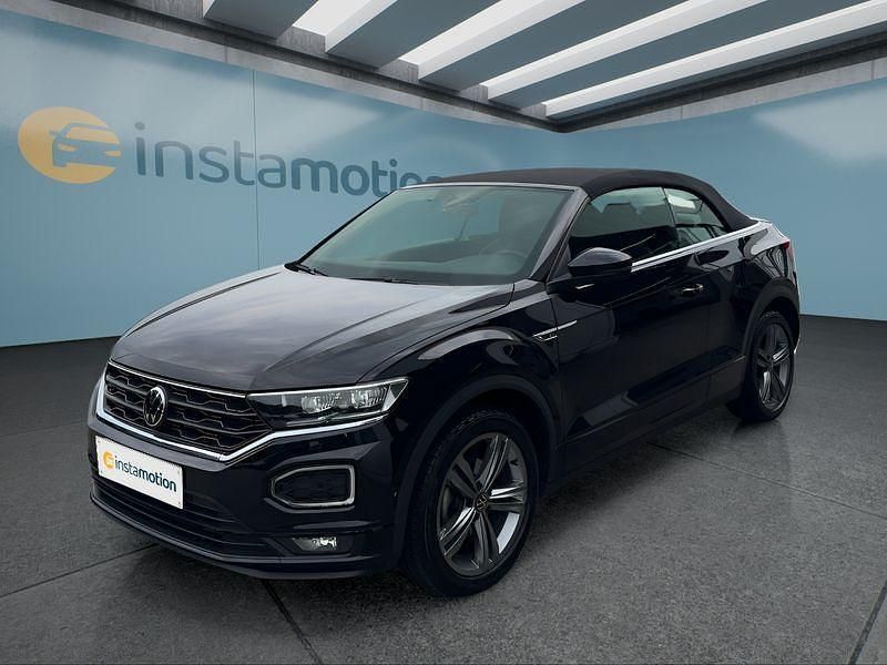 Schwarz Gebraucht 2021 VW T-Roc Cabriolet Cabrio | 30.749 € (Teuer) - Bild 1/4