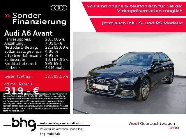 Gebraucht Audi A6 Design 163 PS (119 kW) 2022 Schwarz Kombi
