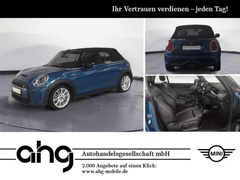 Island blue metallic Gebraucht 2021 Mini Cooper S Cabriolet Classic Cabrio | 25.860 € (Guter Preis) - Bild 1/4