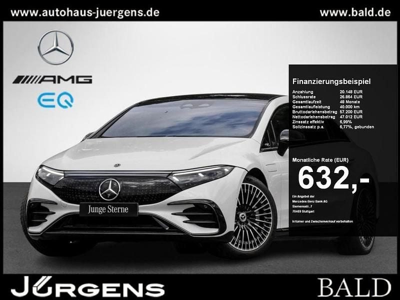 Manufaktur diamantweiss bright Gebraucht 2022 Mercedes EQS450+ AMG Limousine | 62.350 € (Guter Preis) - Bild 1/4
