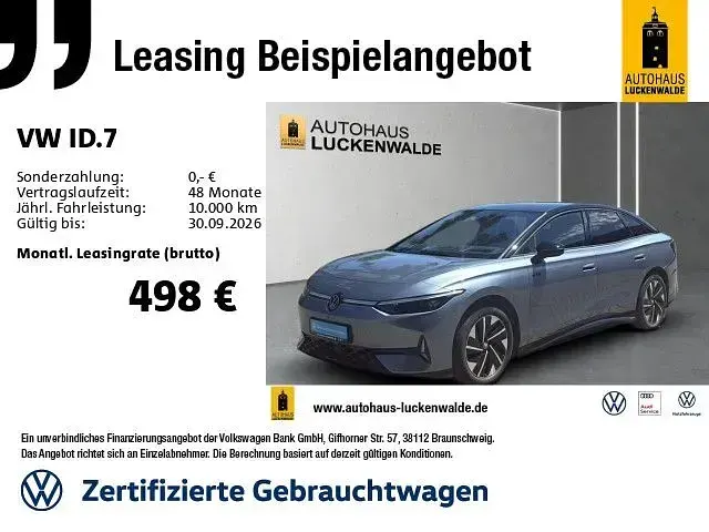 Gebraucht VW ID.7 GTX 250 kW (340 PS) 2025 Blau Limousine