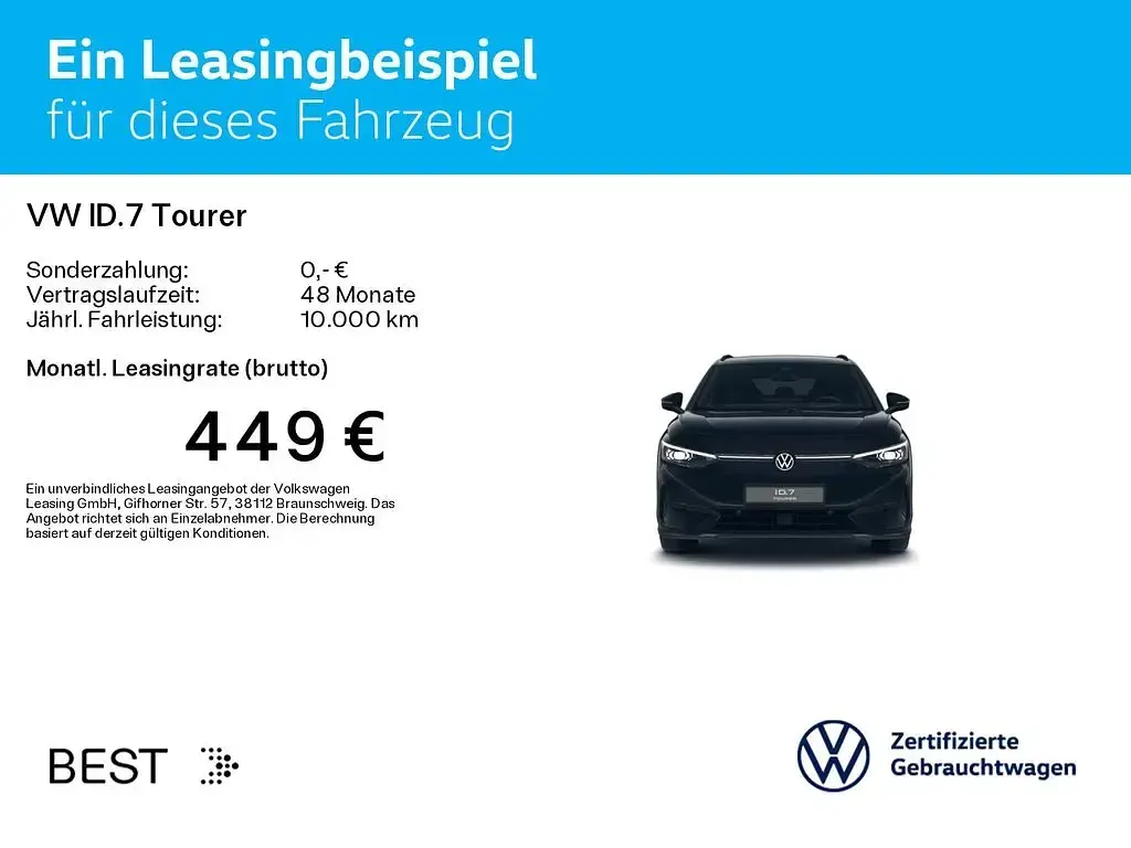 Gebraucht VW ID.7 Pro 210 kW (286 PS) 2025 Grenadillschwarz metallic Kombi