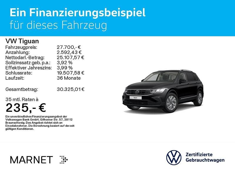 Gebraucht VW Tiguan Active 150 PS (110 kW) 2022 Deep black perleffekt SUV