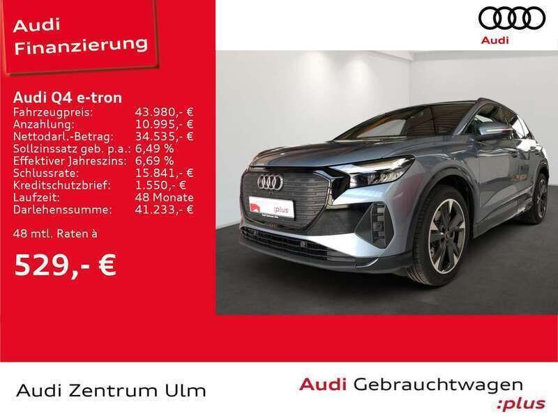 Geysirblau metallic Gebraucht 2024 Audi Q4 e-tron Ambiente SUV | 43.980 € - Bild 1/4