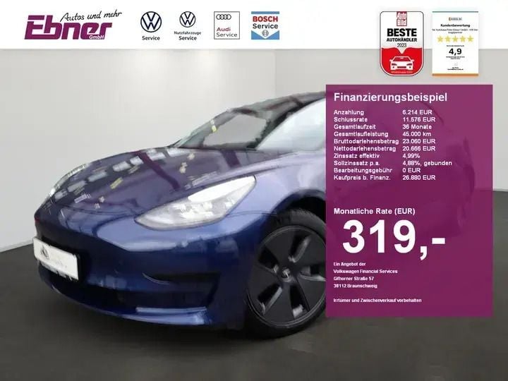 Midnight silver Gebraucht 2021 Tesla Model 3 Performance Limousine | 29.127 € (Guter Preis) - Bild 1/4