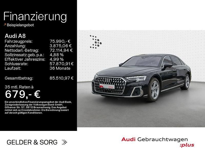 Mythosschwarz metallic Gebraucht 2024 Audi A8L Sport Limousine | 75.990 € - Bild 1/4