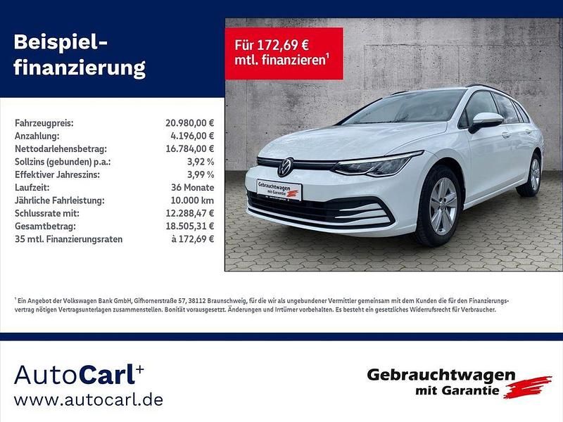 Weiß Gebraucht 2023 VW Golf VIII Life Kombi | 20.980 € (Guter Preis) - Bild 1/4