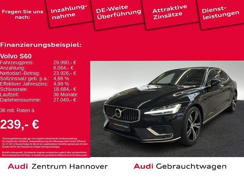 Onyx black metallic (metallic) Gebraucht 2021 Volvo S60 Limousine | 34.350 € (Fairer Preis) - Bild 1/4