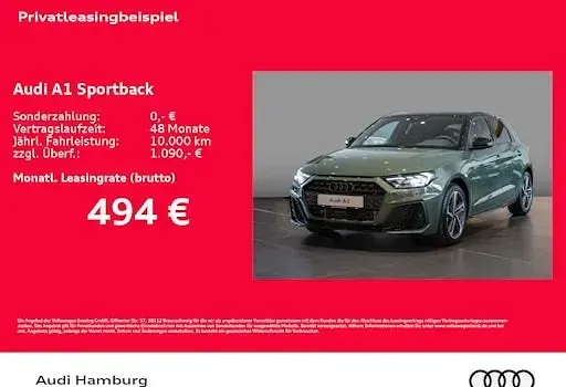 Neu Audi A1 Sportback S-Line 150 PS (110 kW) 2026 Grün Kleinwagen