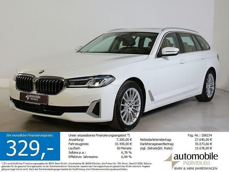 Weiß Gebraucht 2021 BMW 530 Luxury Line Kombi | 33.340 € (Superpreis) - Bild 1/4