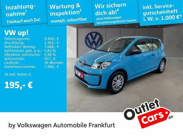 Gebraucht VW up! take up! 60 PS (44 kW) 2018 Blau Kleinwagen