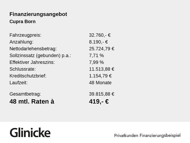 Neu Cupra Born 169 kW (231 PS) 2026 Silber Kleinwagen