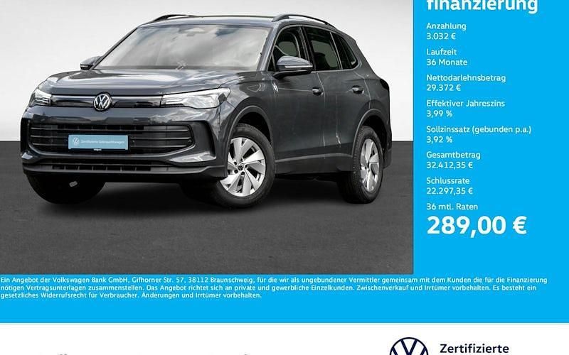 Delfingrau metallic Gebraucht 2024 VW Tiguan Basis SUV | 32.404 € (Superpreis) - Bild 1/4