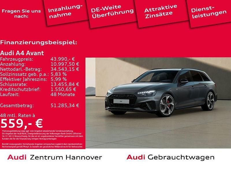 6y daytonagrau perleffekt (metallic) Gebraucht 2024 Audi A4 S-Line Kombi | 43.990 € - Bild 1/4
