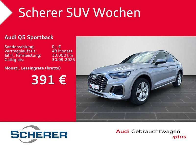 Florettsilber metallic (metallic) Gebraucht 2024 Audi Q5 Sportback Ambiente SUV | 46.999 € (Guter Preis) - Bild 1/3
