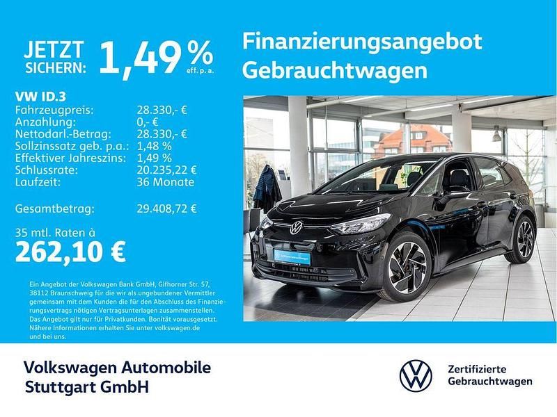 Grenadillschwarz metallic Gebraucht 2024 VW ID.3 Pro Kleinwagen | 28.330 € (Guter Preis) - Bild 1/4