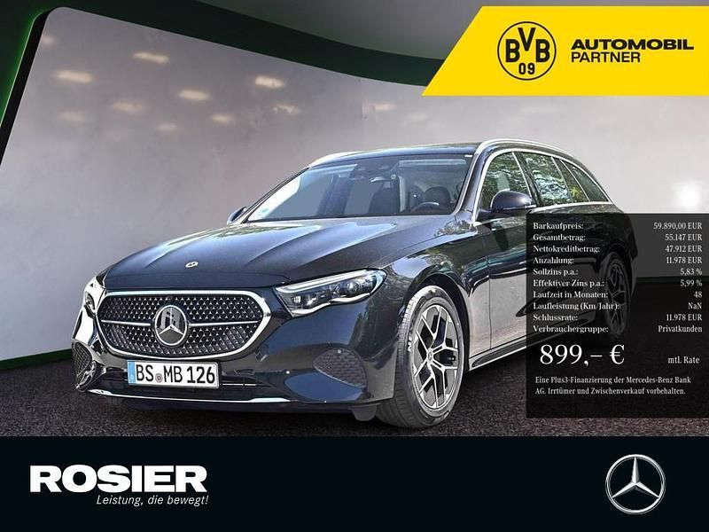 Schwarz / obsidianschwarz Gebraucht 2025 Mercedes E200 Avantgarde Kombi | 59.890 € - Bild 1/4