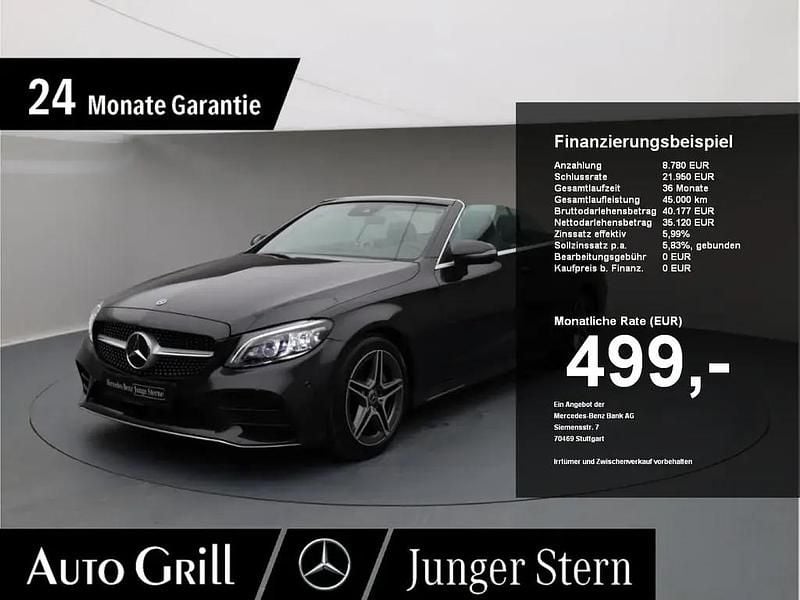 Metalliclack graphitgrau (metallic) Gebraucht 2023 Mercedes C200 AMG Cabrio | 40.900 € (Fairer Preis) - Bild 1/4