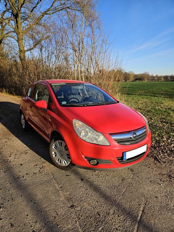 Rot Gebraucht 2007 Opel Corsa Kleinwagen | 950 € (Superpreis) - Bild 1/4