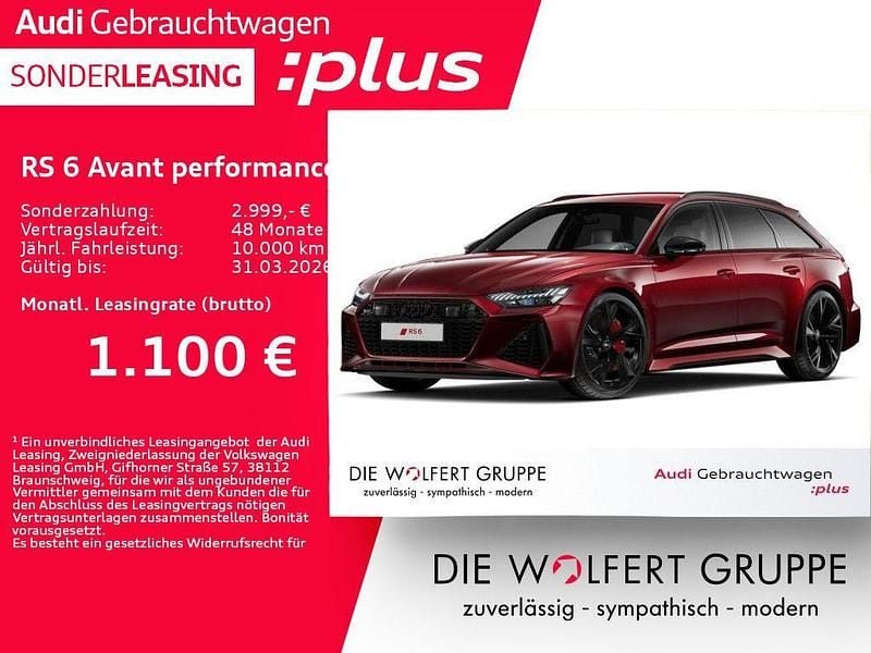Grenadinerot metallic Gebraucht 2025 Audi RS6 Performance Kombi | 117.150 € - Bild 1/4