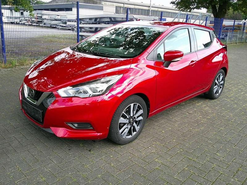 Passion red (m) Gebraucht 2017 Nissan Micra Acenta Kleinwagen | 8.450 € (Fairer Preis) - Bild 1/4