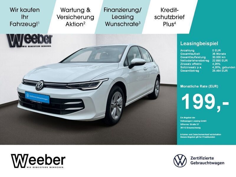 Weiß Gebraucht 2024 VW Golf VIII Life Limousine | 23.290 € (Guter Preis) - Bild 1/4
