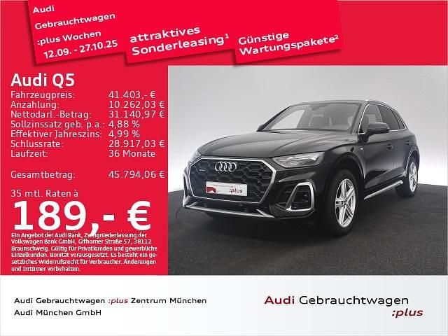 Schwarz Gebraucht 2022 Audi Q5 S-Line SUV | 41.403 € (Fairer Preis) - Bild 1/2