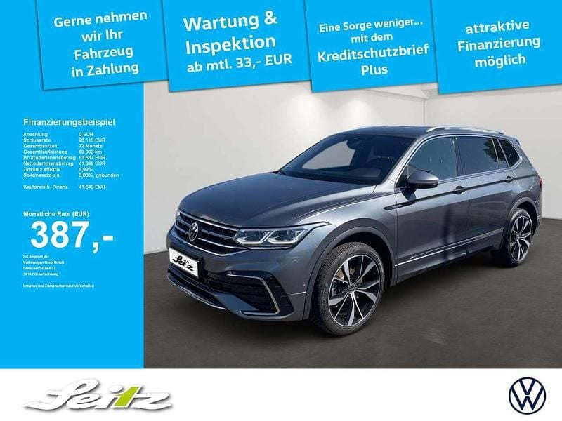 Grau Gebraucht 2024 VW Tiguan Allspace R-line SUV | 41.649 € (Guter Preis) - Bild 1/3