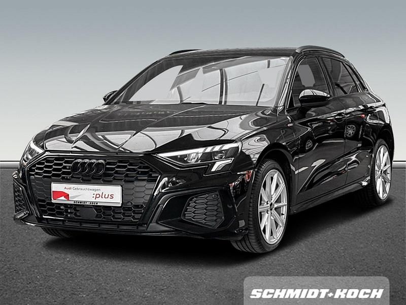 Mythosschwarz metallic Gebraucht 2024 Audi A3 Sportback e-tron S-Line Kleinwagen | 36.680 € (Teuer) - Bild 1/4