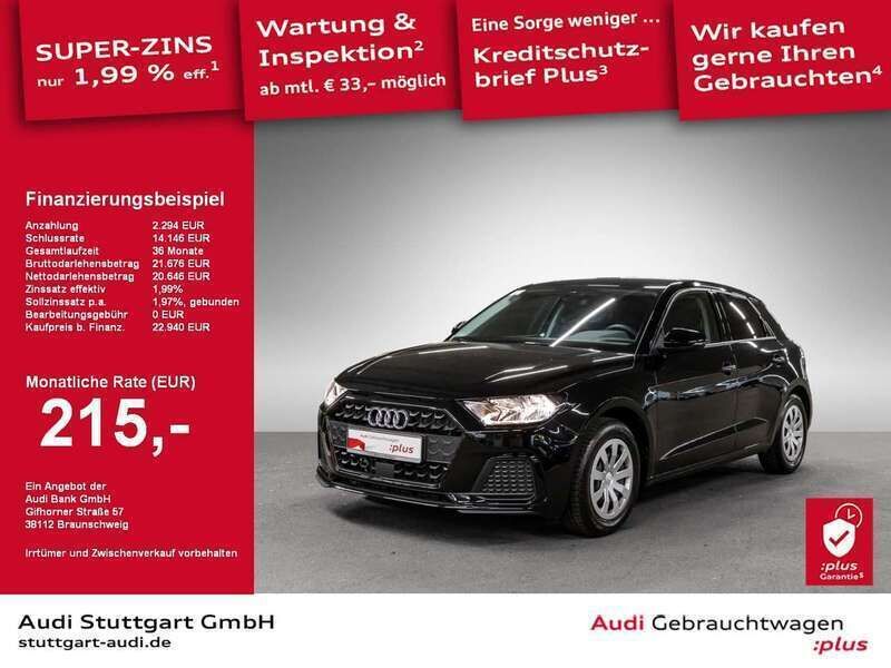 Mythosschwarz metallic Gebraucht 2024 Audi A1 Sportback Advanced Plus Kleinwagen | 22.940 € (Superpreis) - Bild 1/3